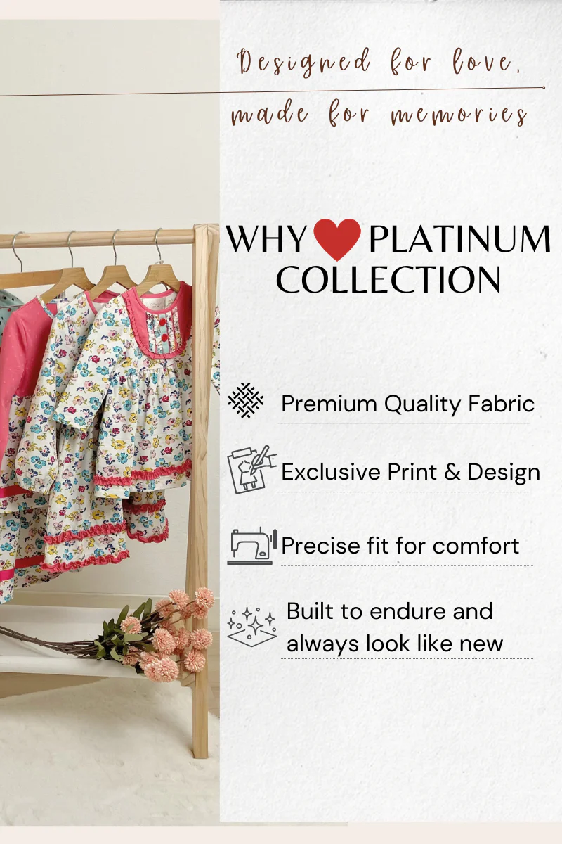 Platinum balloon print floral ruffle girl set - Image 9